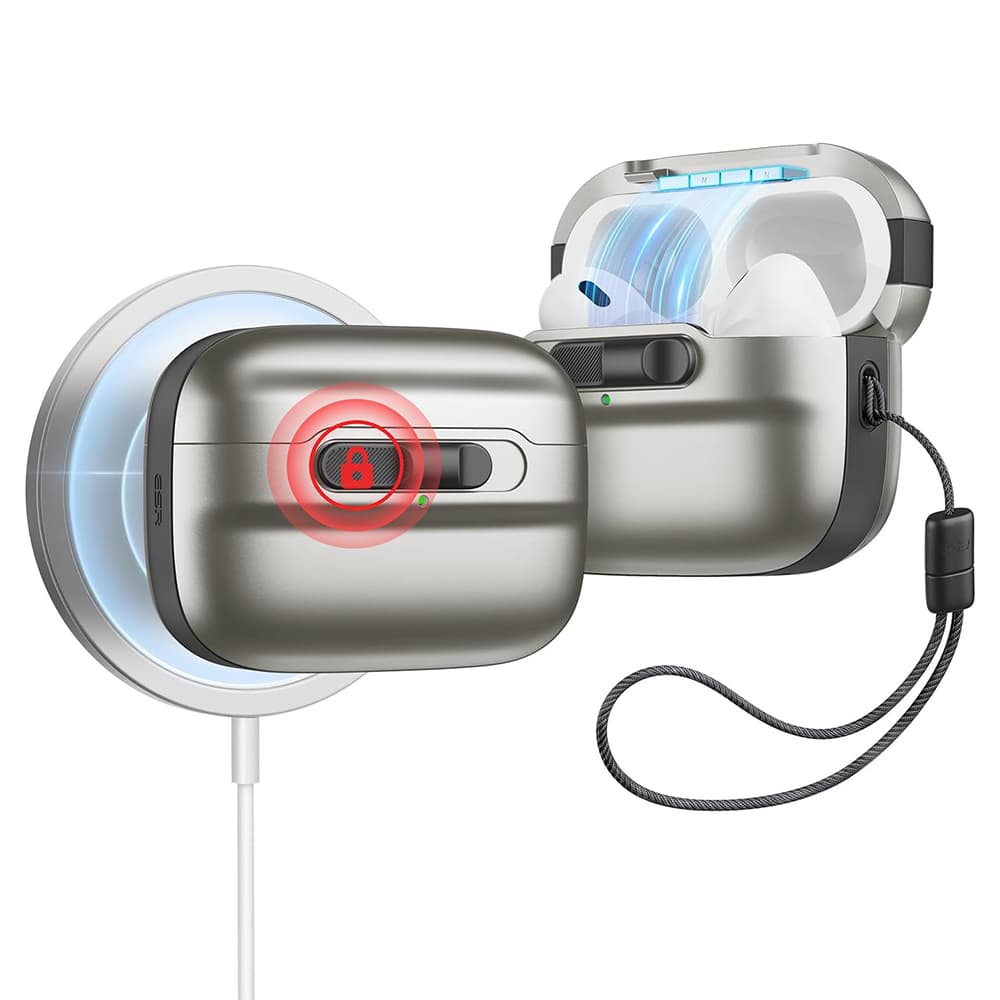 ESR - Pulse Magnetic HaloLock - Apple AirPods Pro 1 / 2 - Titanium - náhled 1