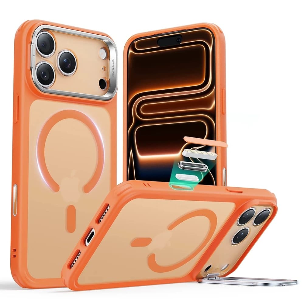 ESR - Classic Hybrid HaloLock Kickstand - iPhone 17 Pro - matná oranžová - náhled 1