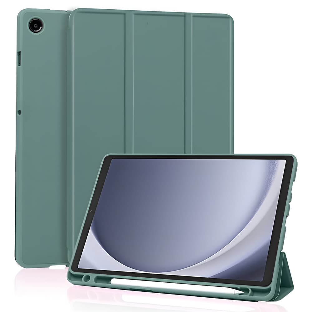 Techsuit – Flex Trifold (s držákem na tužku) – Samsung Galaxy Tab A11 / A9 – zelená - náhled 1