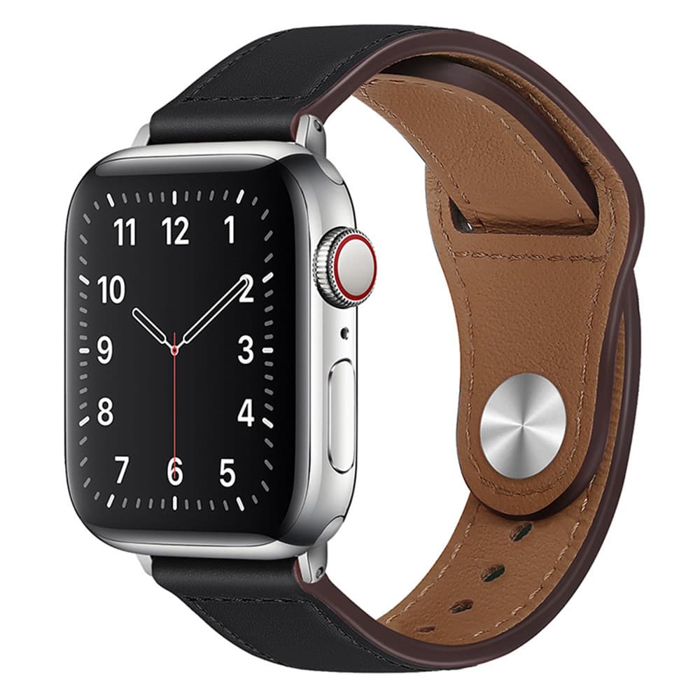 Techsuit - řemínek k hodinkám (W033) pro muže - Apple Watch 1/2/3/4/5/6/7/8/9/10/11/SE/SE 2/SE 3 (38/40/41/42mm) - černý - náhled 1