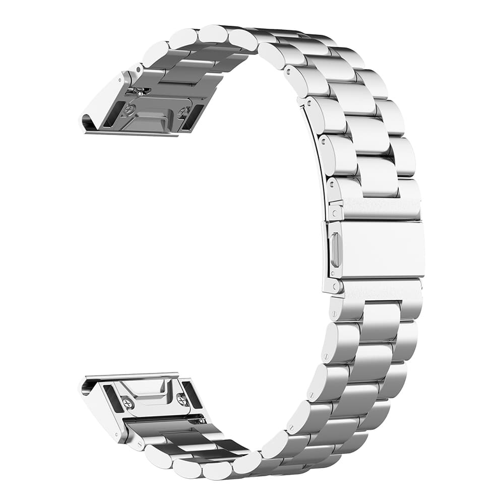 Techsuit - řemínek QuickFit 22mm (W010) - Garmin Fenix 5/5 Plus 6/6 Pro/7/Forerunner 945/955/970/Approach S60/S62 - stříbrný - náhled 1