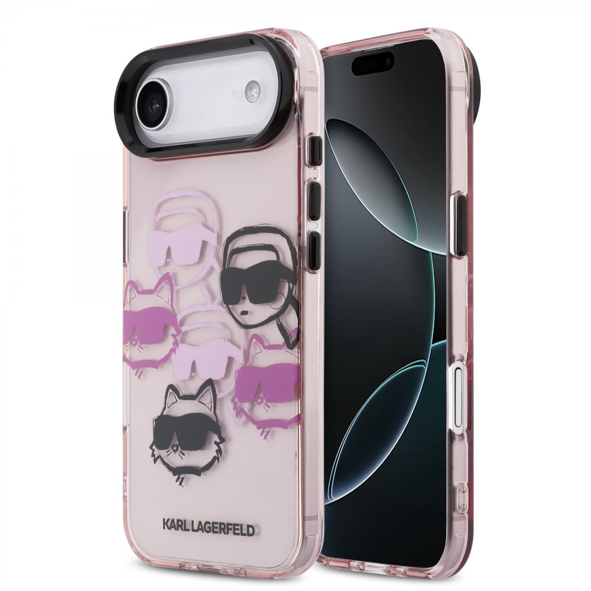 Zadní kryt Karl Lagerfeld IML Multi K&amp;CH Heads pro iPhone Air Pink - náhled 1