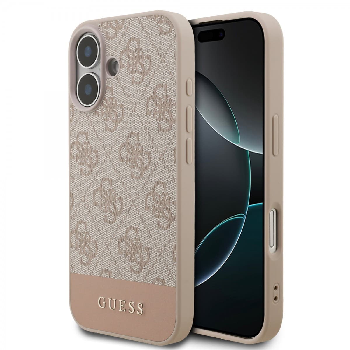Zadní kryt Guess PU 4G Stripe pro iPhone 17 Pink - náhled 1