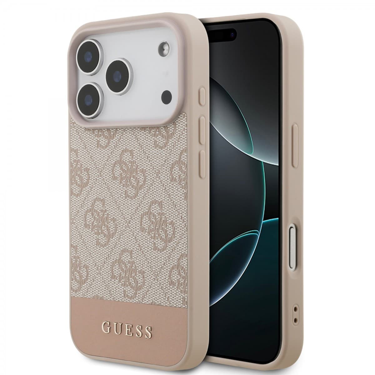 Zadní kryt Guess PU 4G Stripe pro iPhone 17 Pro Pink - náhled 1
