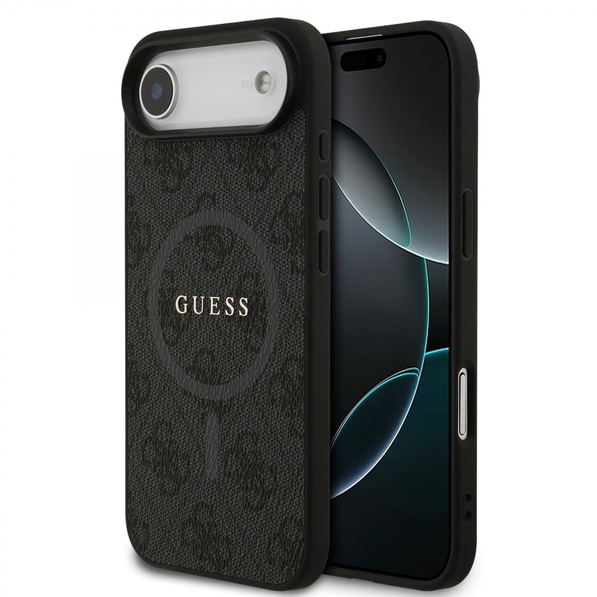 Zadní kryt Guess PU Leather 4G Colored Ring MagSafe pro iPhone Air Black - náhled 1
