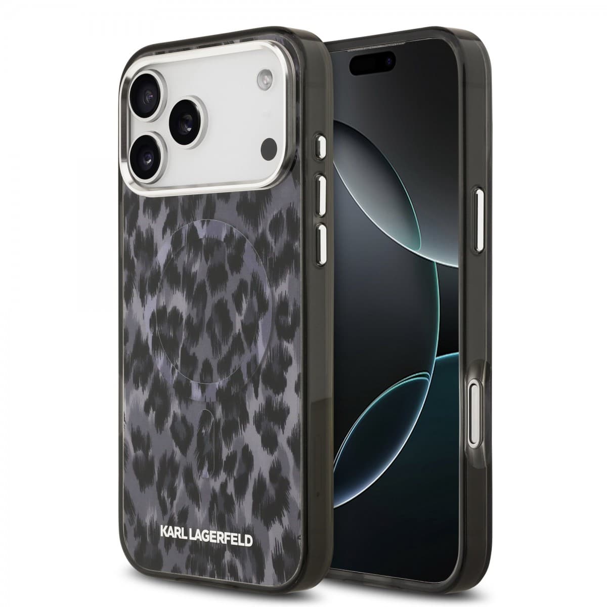 Zadní kryt Karl Lagerfeld IML Leopard MagSafe pro iPhone 17 Pro Max Grey - náhled 1