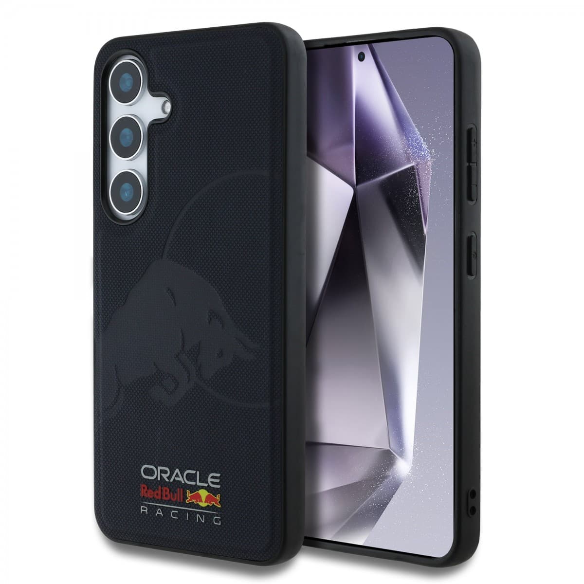 Zadní kryt Red Bull Leather Meshed Debossed Logo MagSafe pro Samsung Galaxy S25 Navy - náhled 1