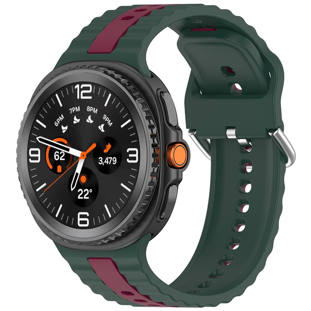Techsuit - řemínek k hodinkám (W078) - Samsung Galaxy Watch8 40mm/Watch8 44mm/Watch8 Classic - Midnight Emerald