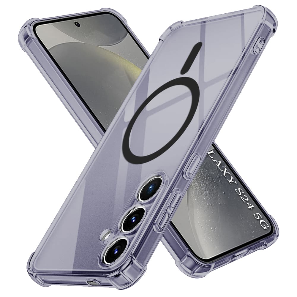 Techsuit – nárazuvzdorný průhledný silikonový MagSafe – Samsung Galaxy S24 – kouřově černá - náhled 1