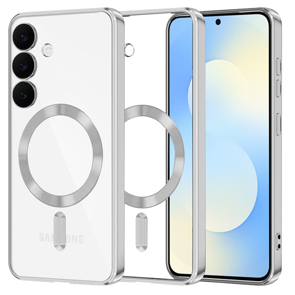 Techsuit – luxusní křišťálový MagSafe – Samsung Galaxy S25 FE – stříbrný - náhled 1
