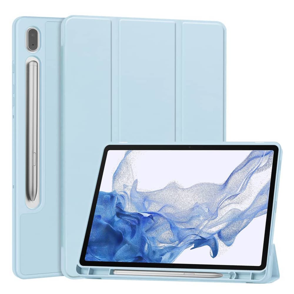 Techsuit – Flex Trifold (s držákem na tužku) – Samsung Galaxy Tab S11 Ultra – Sky Blue