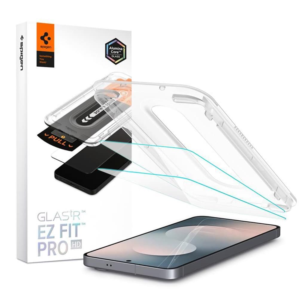 Spigen - Glas.tR EZ-FIT Pro HD (2 balení) - Samsung Galaxy S25 FE - čirý - náhled 1