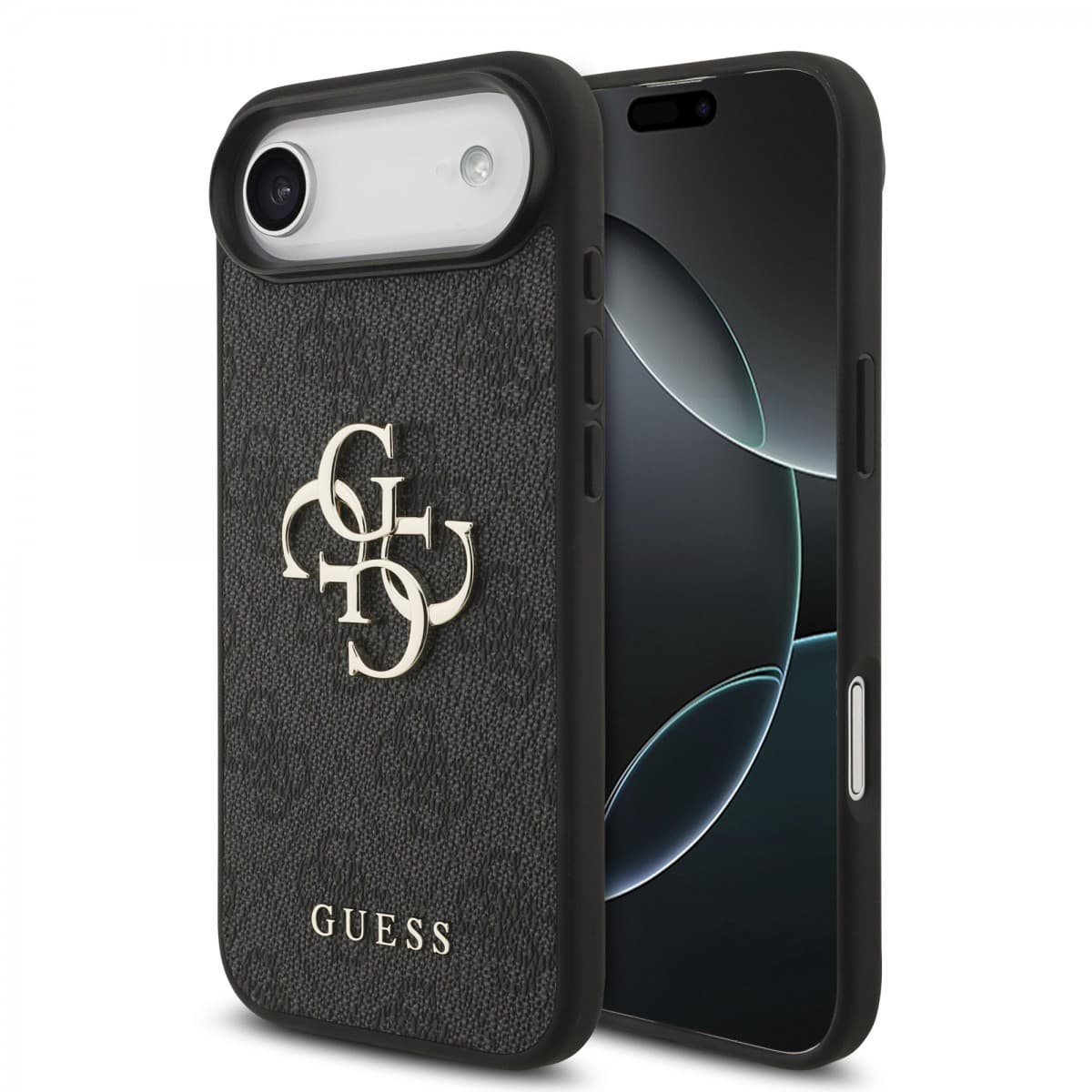 Zadní kryt Guess PU 4G Metal Logo pro iPhone Air Grey - náhled 1
