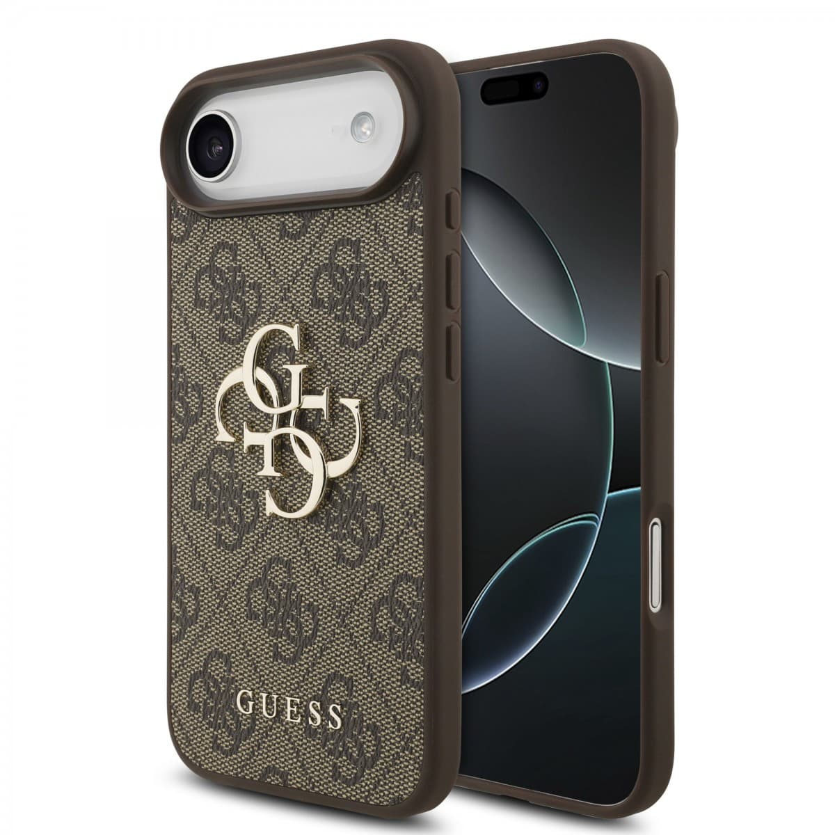 Zadní kryt Guess PU 4G Metal Logo pro iPhone Air Brown - náhled 1