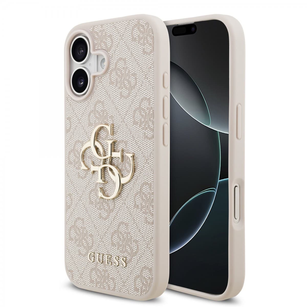 Zadní kryt Guess PU 4G Metal Logo pro iPhone 17 Pink - náhled 1