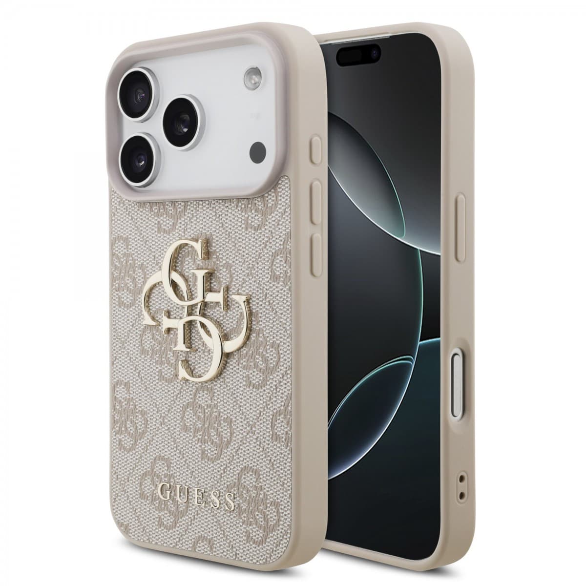 Zadní kryt Guess PU 4G Metal Logo pro iPhone 17 Pro Pink - náhled 1