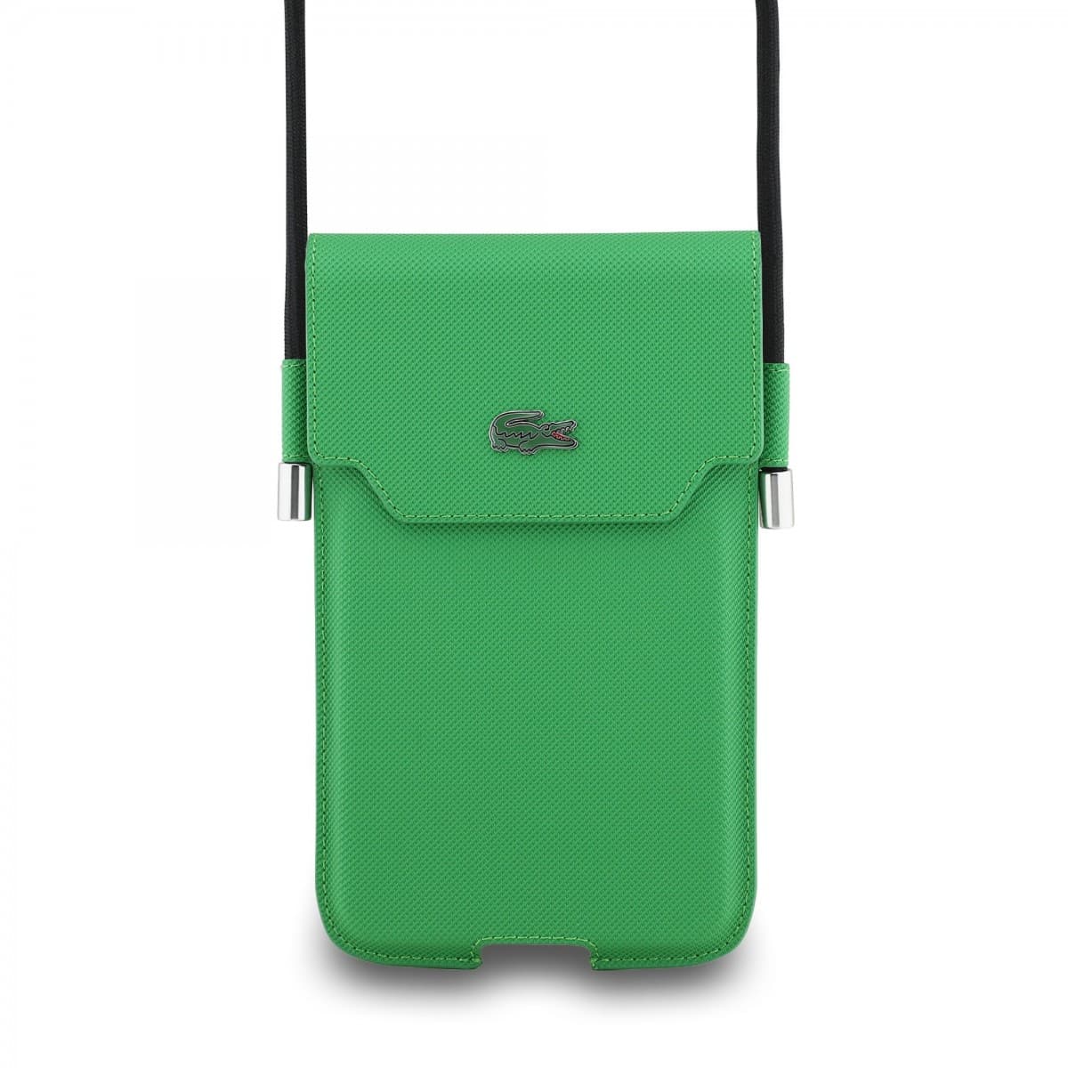 Kabelka na telefon Lacoste PVC Iconic Petit Pique Metal Logo XL Green