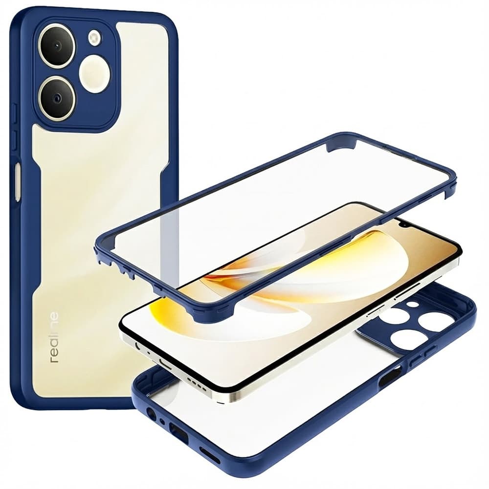 Techsuit - ColorVerse 360 Series + ochrana obrazovky - Realme Note 70T - modrá - náhled 1
