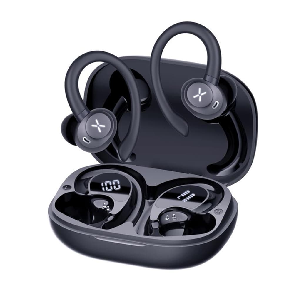 Techsuit – prémiová bezdrátová sluchátka AirTune 100 (CW4) – Bluetooth V5.4, 400mAh, IPX4 – černá - náhled 1