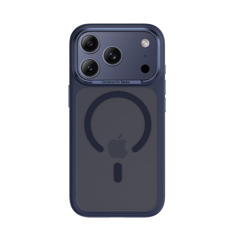Magnetické pouzdro Benks Mist s kovovým rámem pro iPhone 17 Pro (s tlačítkem pro ovládání fotoaparátu), modré - náhled 1