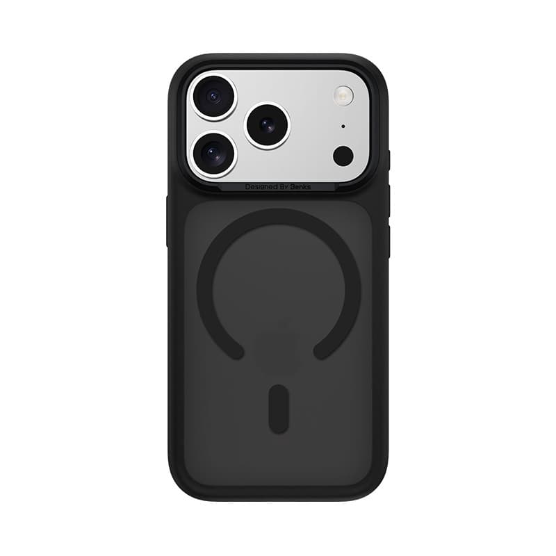 Magnetické mlhové pouzdro Benks s kovovým rámem pro iPhone 17 Pro Max, černé (s tlačítkem pro ovládání fotoaparátu) - náhled 1