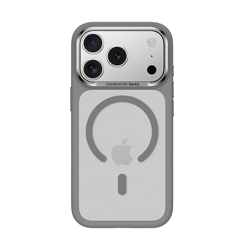 Magnetický kryt Benks Mist s kovovým rámem pro iPhone 17 Pro Max (s tlačítkem pro ovládání fotoaparátu) šedý - náhled 1