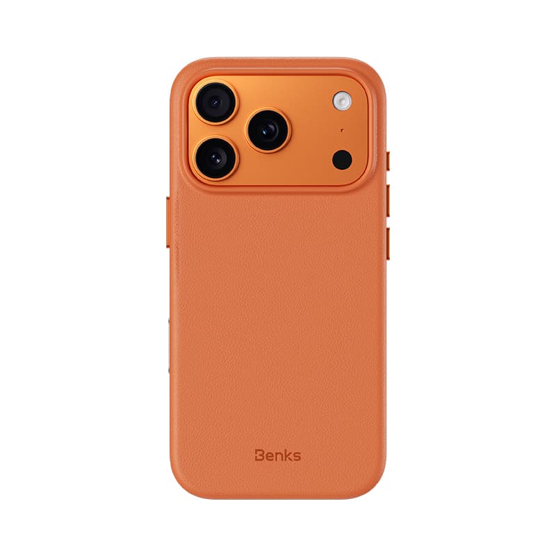 Magnetické silikonové pouzdro Benks Vita Pro (A069) pro iPhone 17 Pro oranžové (s tlačítkem pro ovládání fotoaparátu) - náhled 1