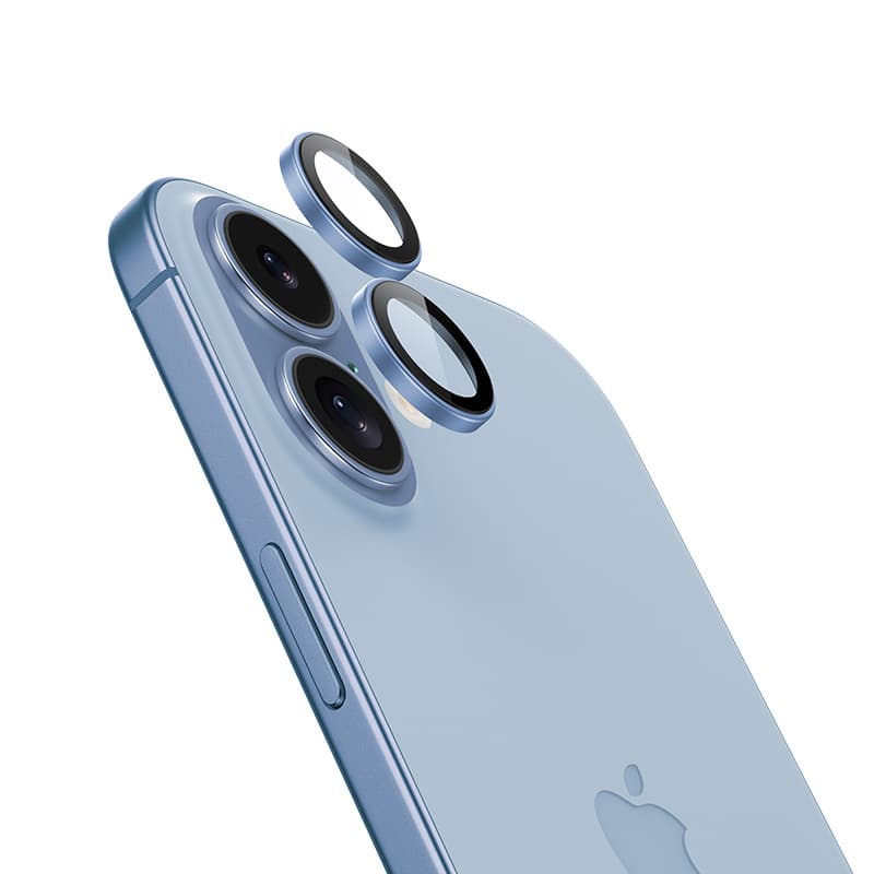 Tvrzené safírové sklo Benks na fotoaparát pro iPhone 17 světle modré - náhled 1