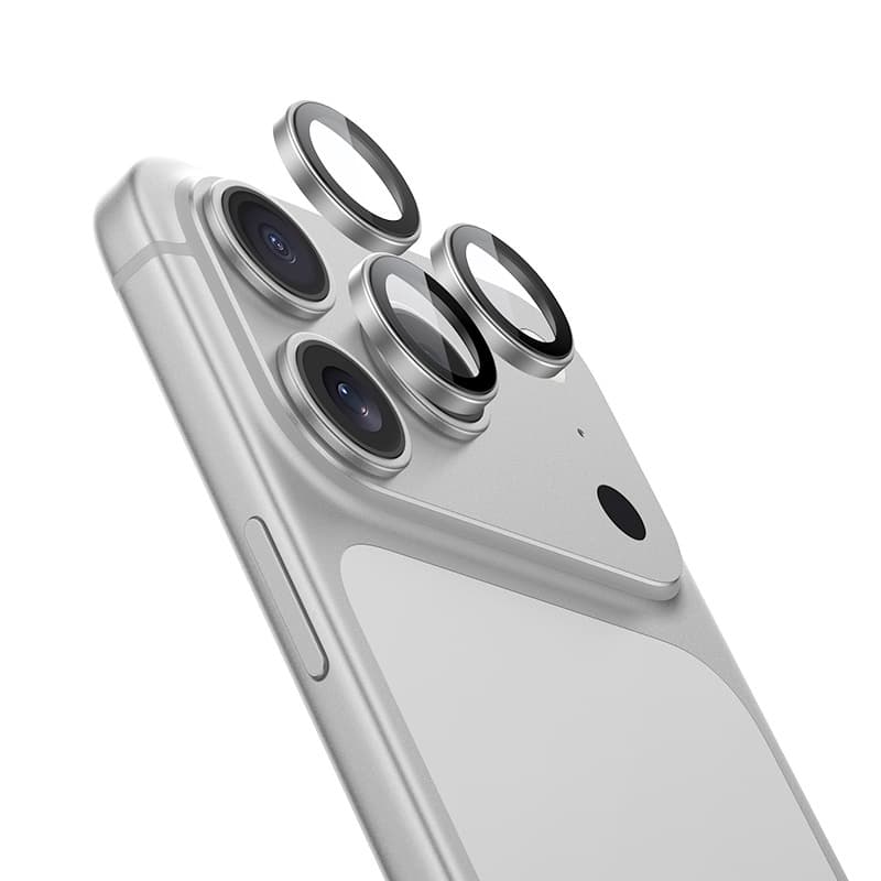 Ochranné tvrzené safírové sklo Benks na fotoaparát pro iPhone 17 Pro-17 Pro Max stříbrné - náhled 1