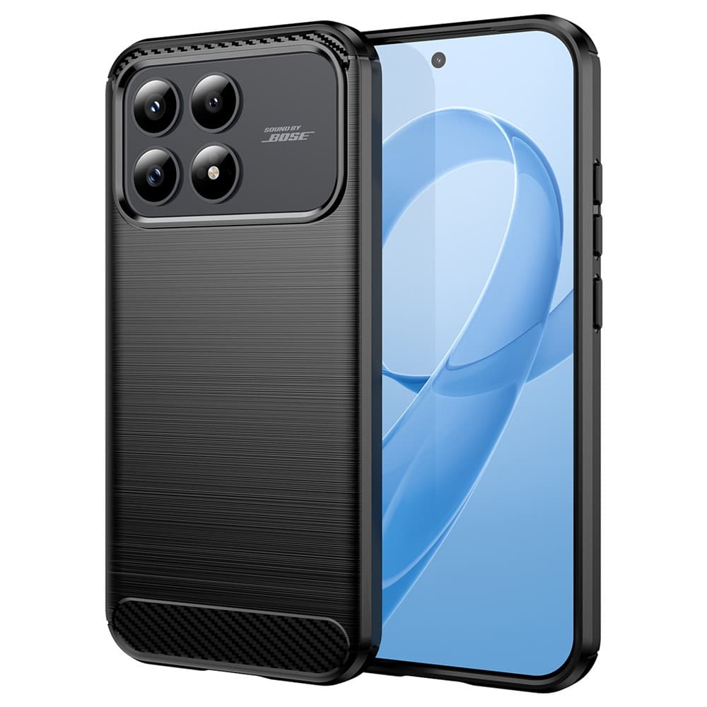 Techsuit – karbonový silikon – Xiaomi Poco F8 Pro – černá - náhled 1
