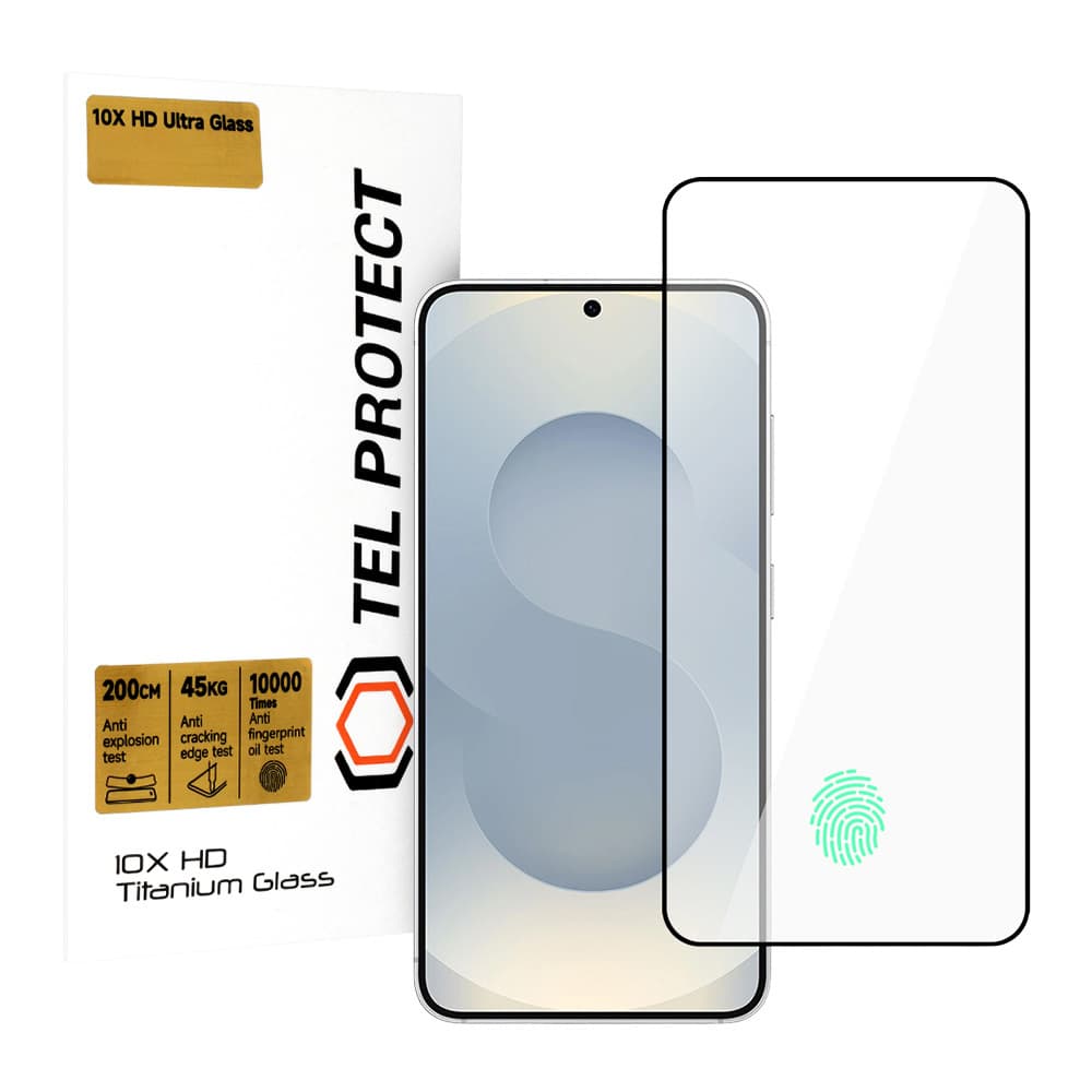 Tvrzené sklo Tel Protect 10X HD Titanium pro Samsung Galaxy S25 Plus-S24 Plus (s odemykáním otiskem prstu) - náhled 1