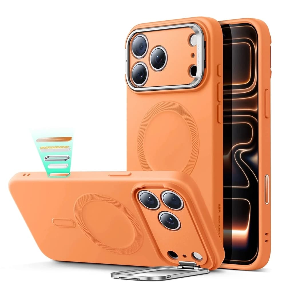 ESR - Cloud Soft HaloLock Kickstand - iPhone 17 Pro Max - oranžová - náhled 1