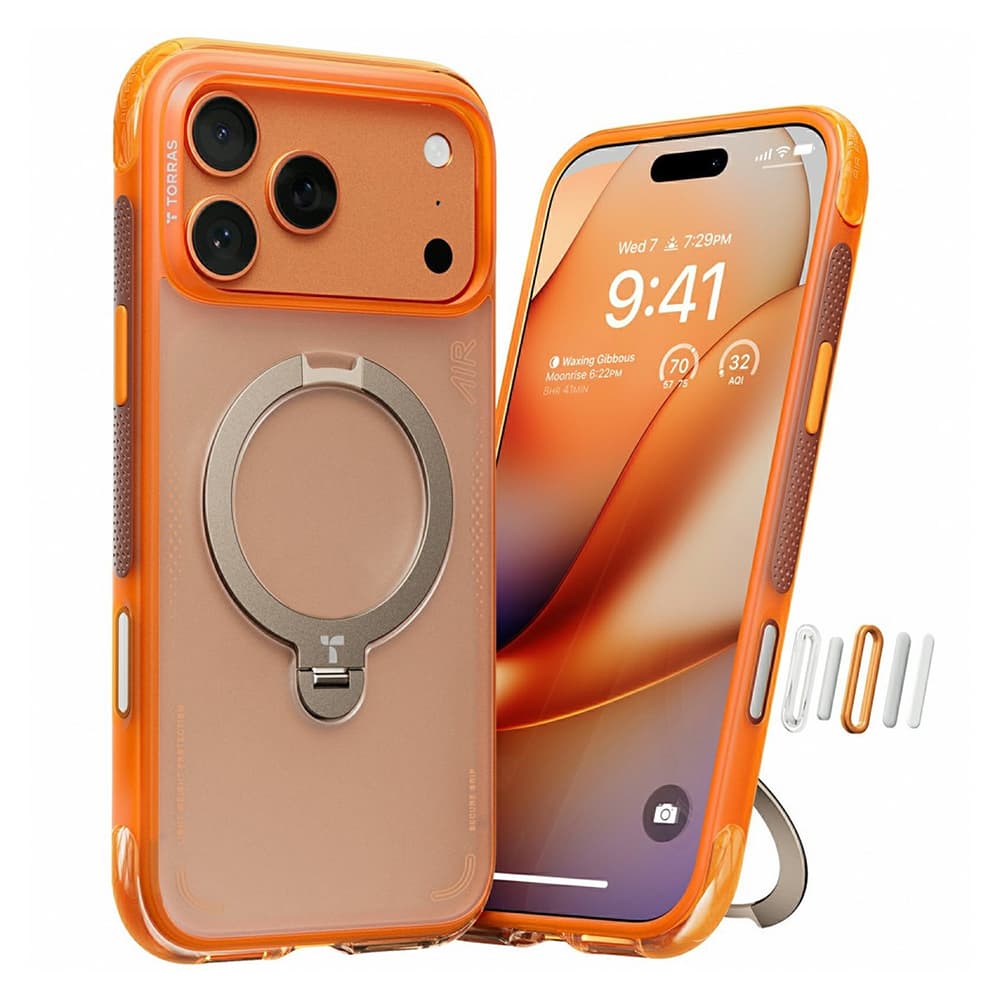 Torras - Ostand Spin Air Series - iPhone 17 Pro - Horizon Orange - náhled 1