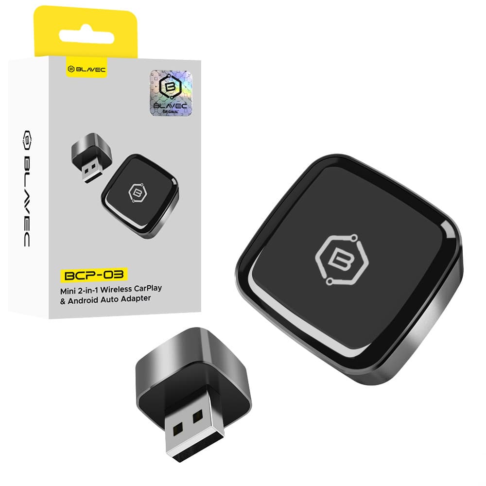Bezdrátový adaptér Carplay Android Auto Blavec BCP-03 - Bluetooth Wifi USB + adaptér Typ C (CPAABCP03-BWUB) černý. - náhled 1