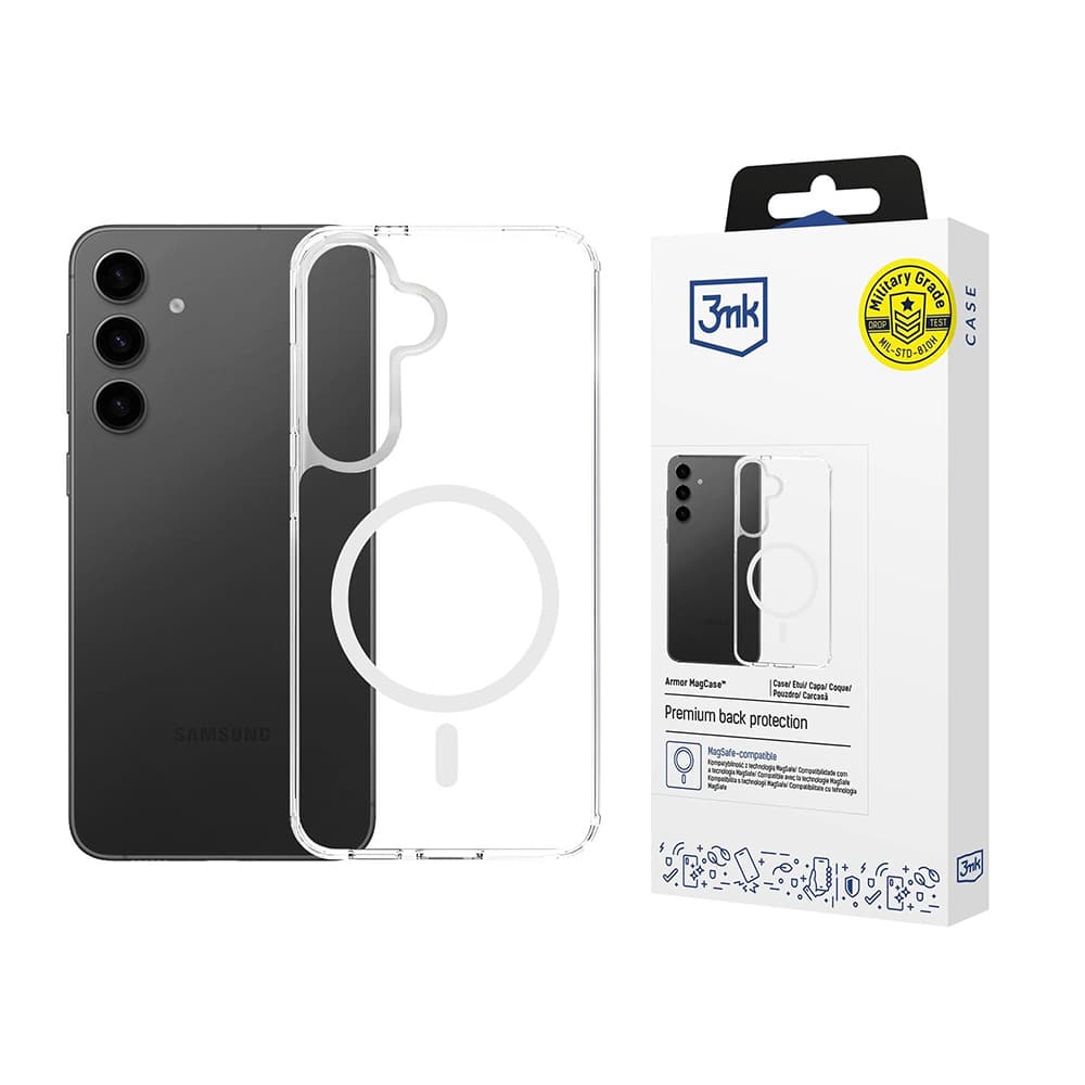 3mk – Armor MagCase – Samsung Galaxy S25 FE – transparentní - náhled 1