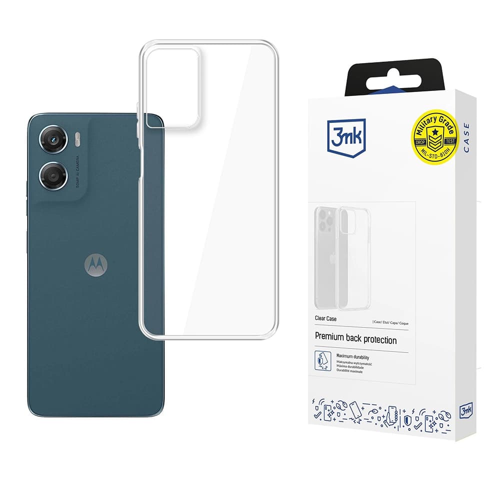 3mk – průhledné pouzdro – Motorola Moto G06 / Moto G06 Power – transparentní - náhled 1