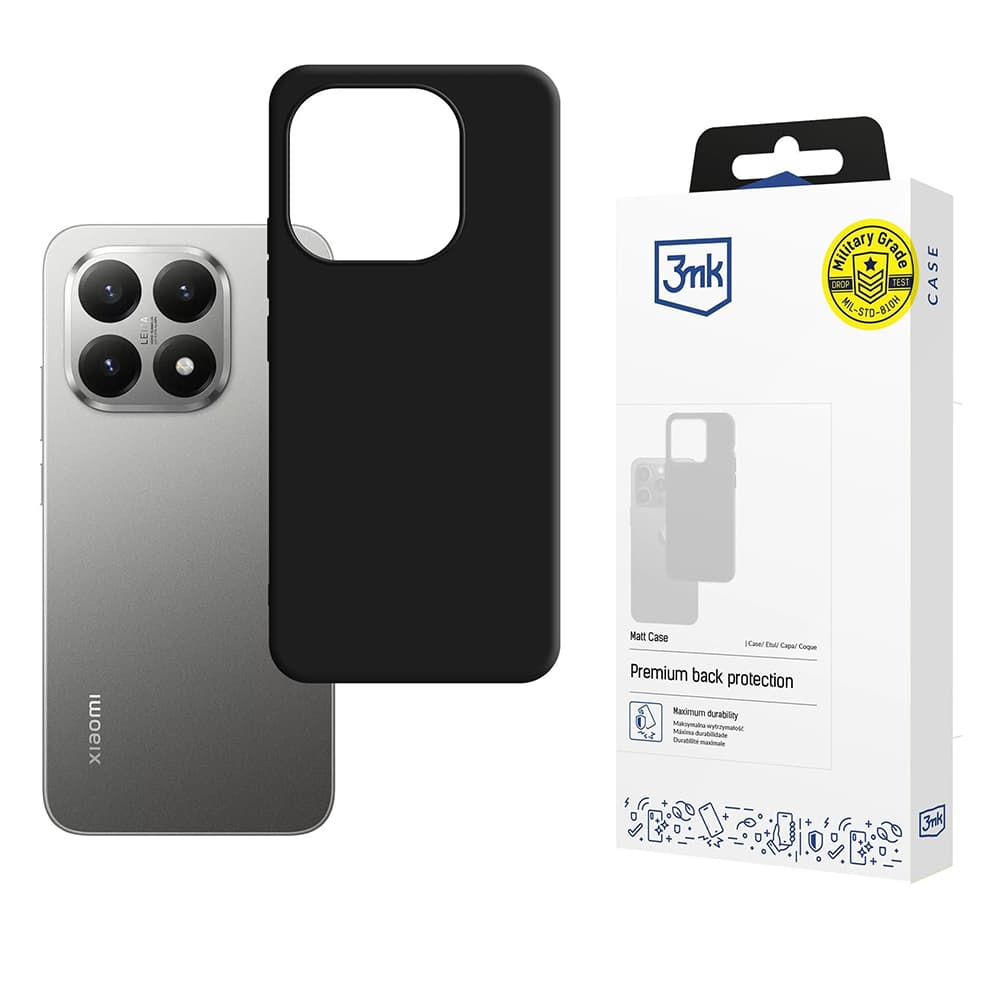 3mk - matné pouzdro - Xiaomi 15T - černé - náhled 1