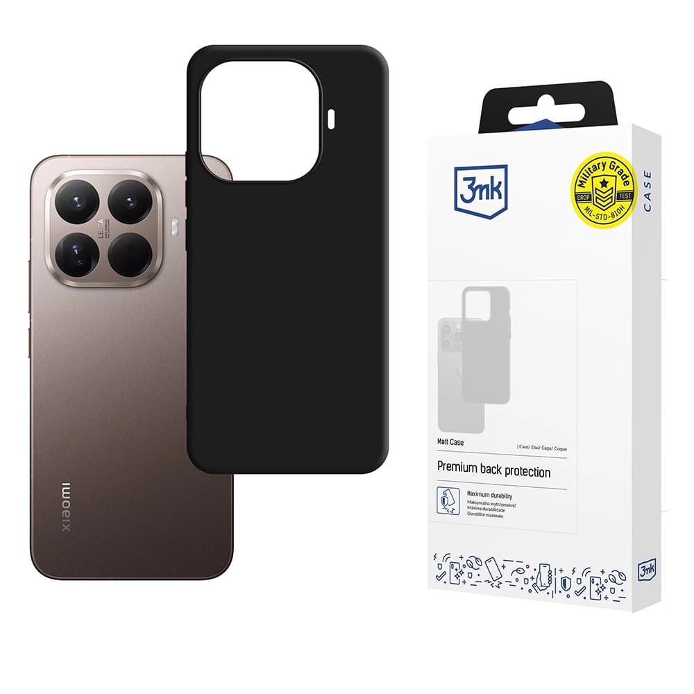 3mk - matné pouzdro - Xiaomi 15T Pro - černé - náhled 1
