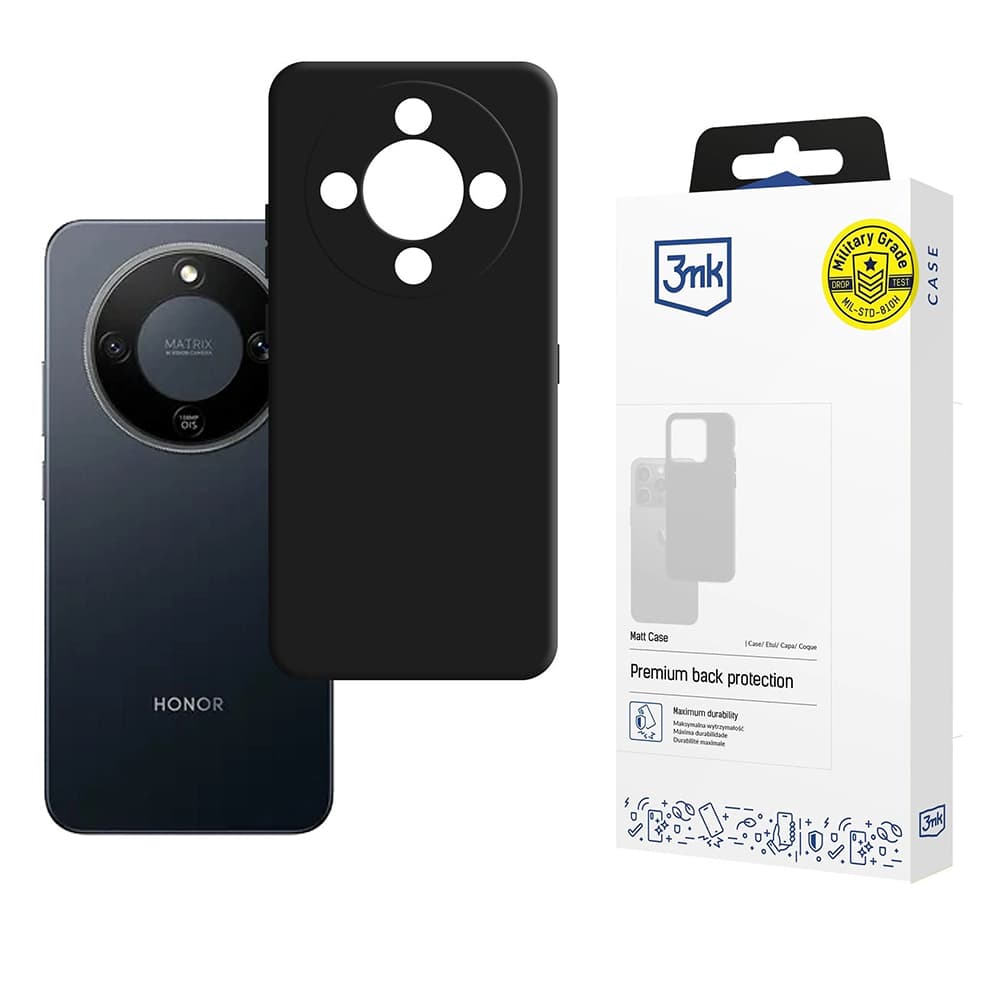 3mk – matné pouzdro – Honor Magic8 Lite – Black - náhled 1