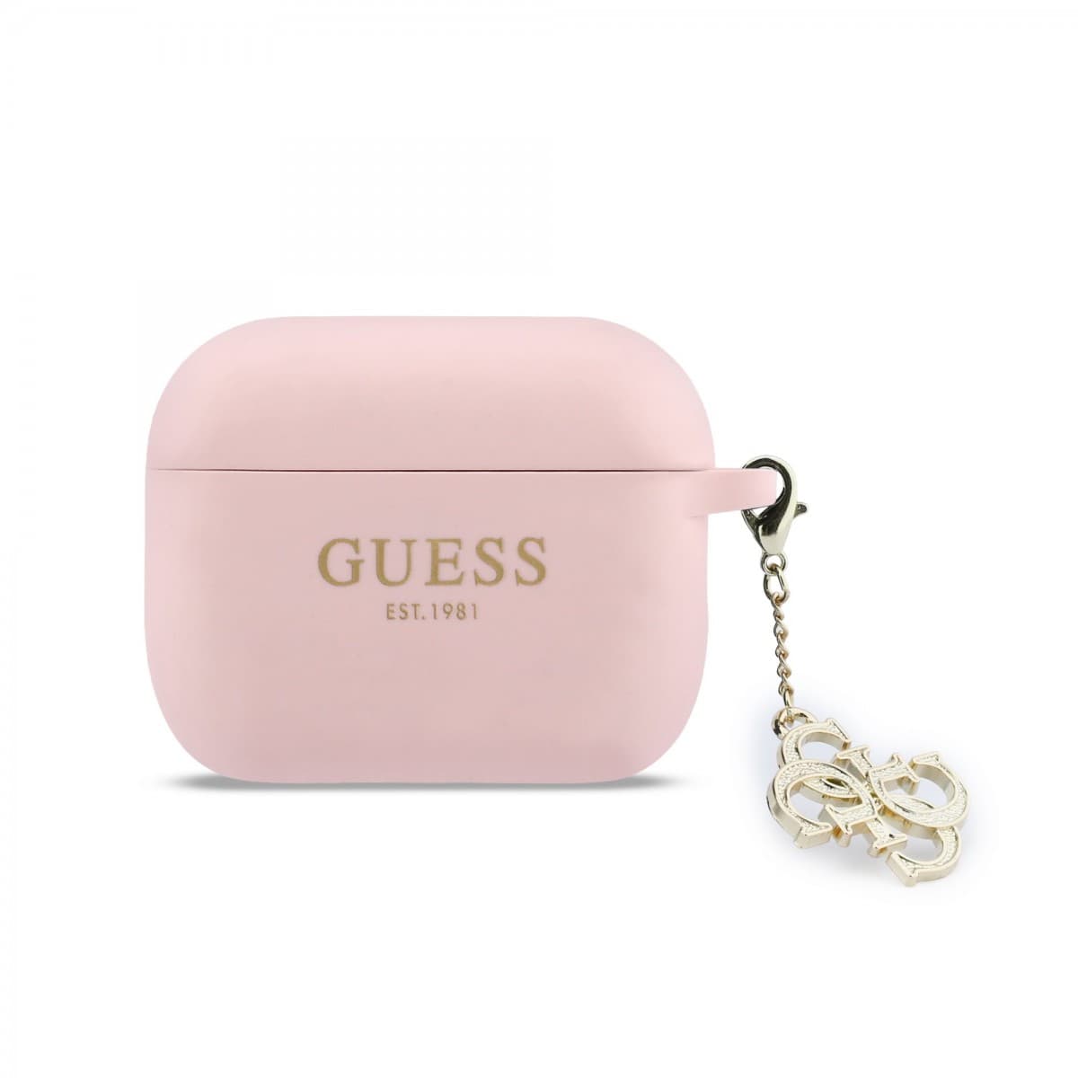 Silikonové pouzdro Guess 4G Charm pro AirPods Pro 3 Pink - náhled 1
