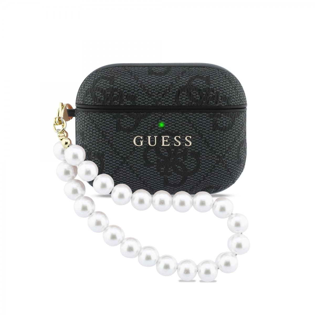 Pouzdro Guess PU 4G Classic Logo Pearl Strap pro AirPods Pro 3 Black - náhled 1