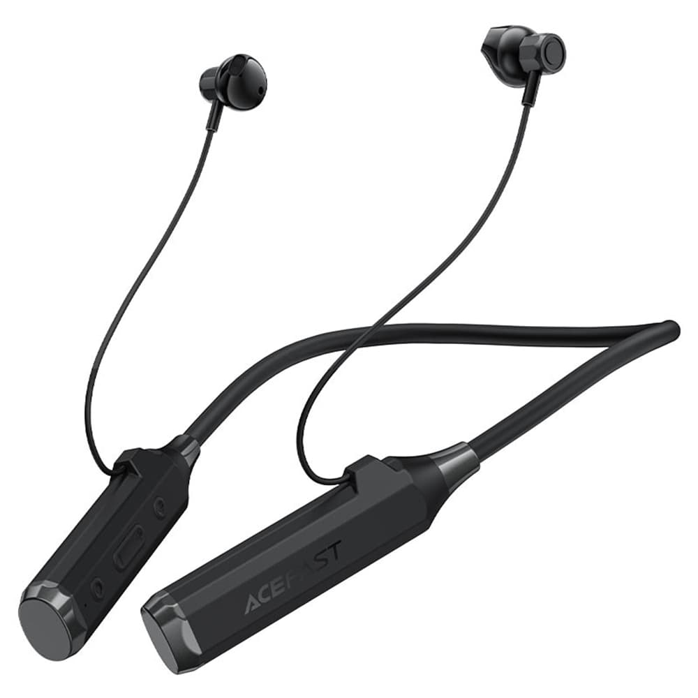 Acefast - Bluetooth sluchátka (N6) - pro sport, za hlavu, s nákrčníkem, Bluetooth 5.4, IPX4, slot na TF kartu, 1000mAh - černá - náhled 1