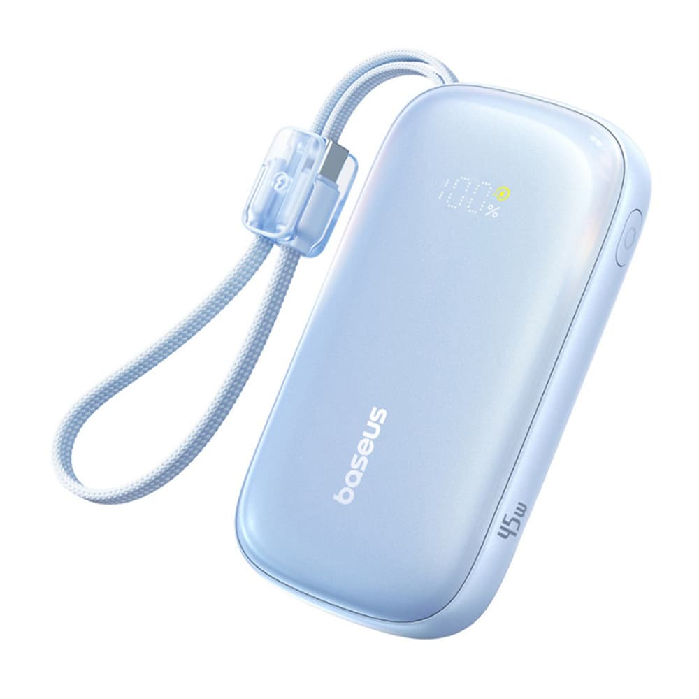 Baseus – powerbanka EnerFill FC21 Qpow 3 Ultra (E0027Q03) – s odpojitelným kabelem, 10000mAh, 45W, USB, USB-C – Galaxy Blue - náhled 1