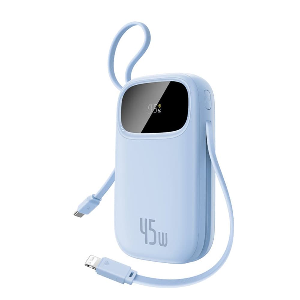 Baseus - powerbanka EnerFill FC31 Qpow 3 (E0028C03) - USB-C/Lightning kabely, 10000mAh, 45W, digitální displej - Galaxy Blue - náhled 1