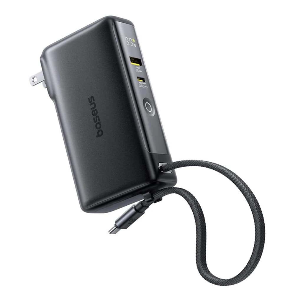 Baseus - Power Bank Nomos NT11 Omni (P10078807123-00) - s USB-C kabelem, 10000mAh, 67W, digitální displej - Cosmic Black