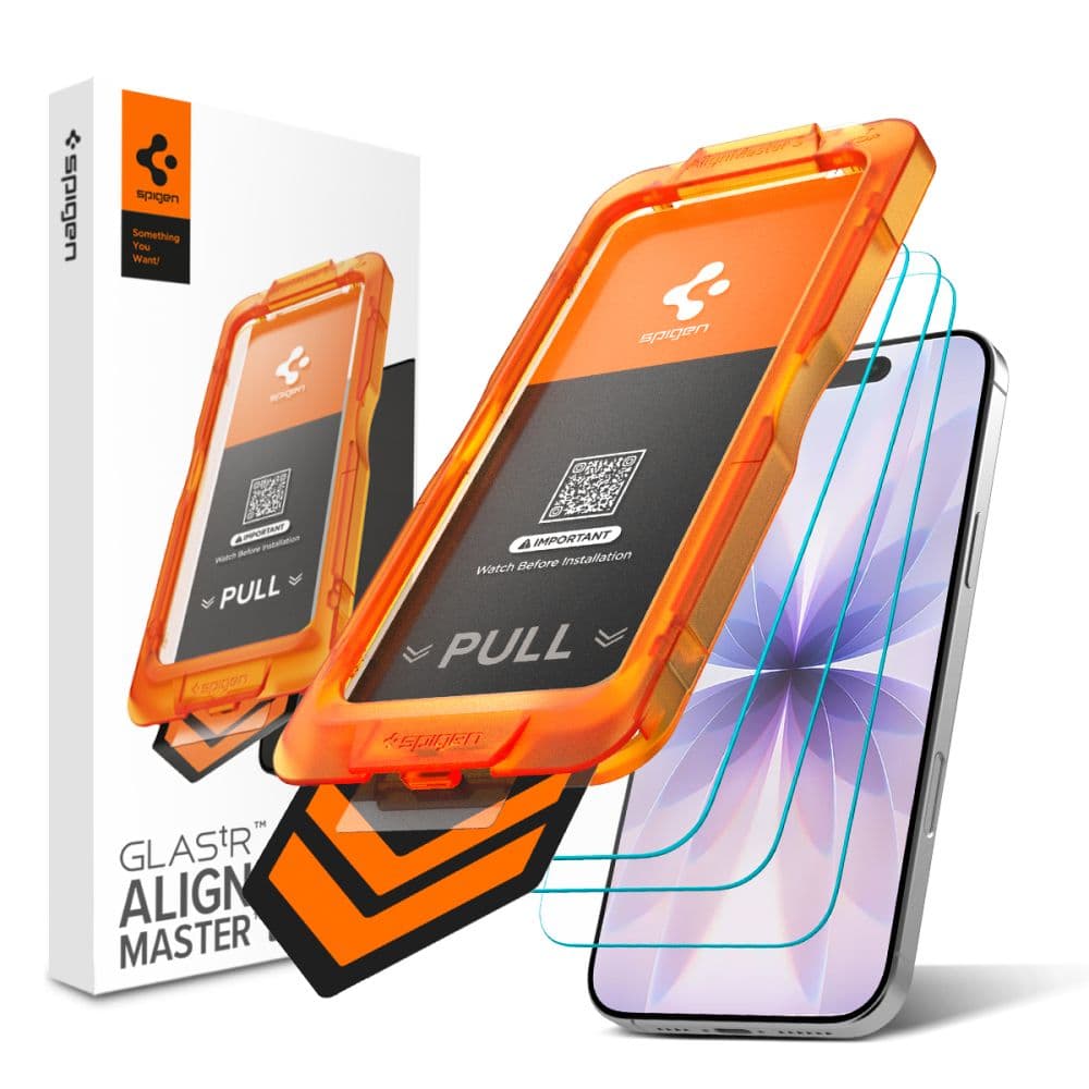 Spigen - Glas.tR Align Master Slim (3 balení) - iPhone 17 - čirý - náhled 1