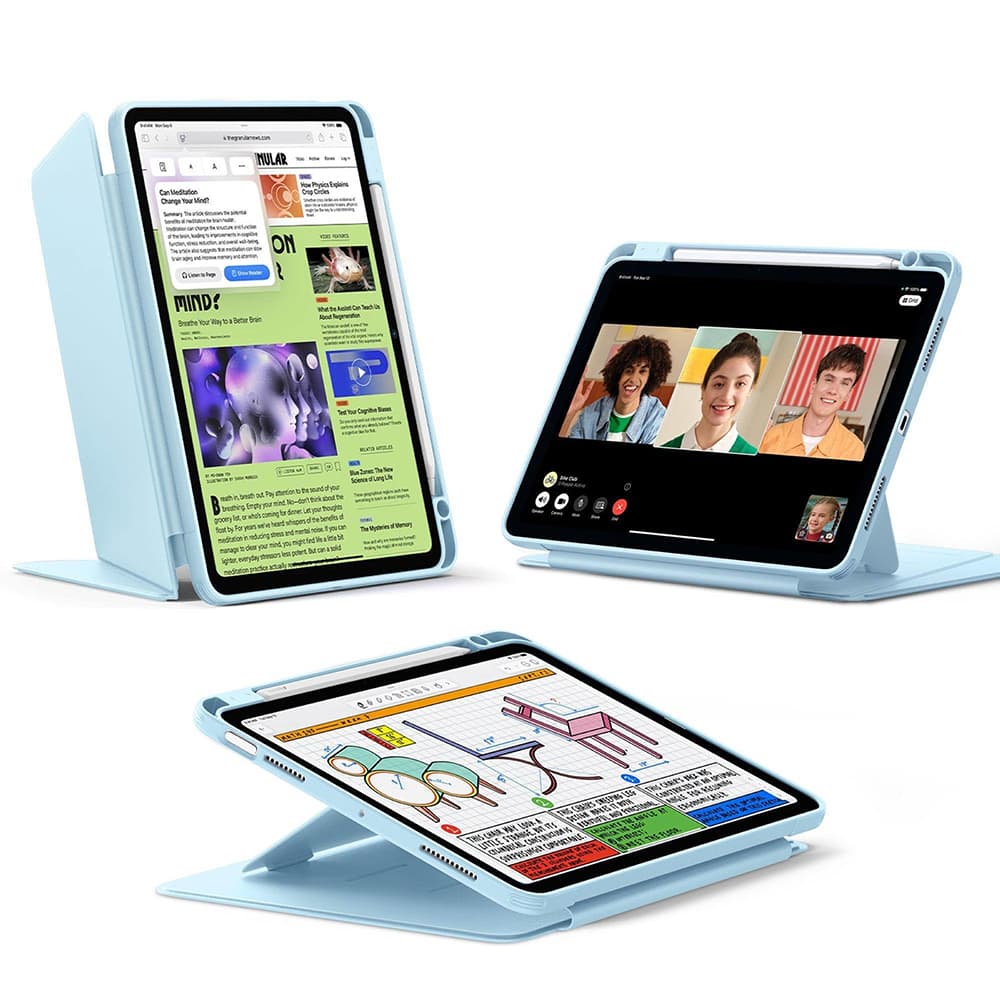 ESR - Flip Hybrid (s držákem na tužku) - iPad Air 4 (2020) / Air 5 (2022) / Air 11 (2024) / Air 11 (2025) - Sky Blue - náhled 1