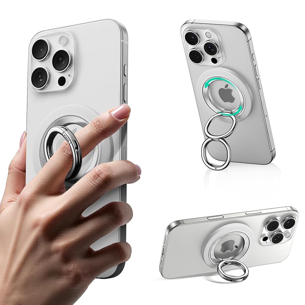 ESR – držák na telefon (2K6180261) – magnetický, 360°, 5,2mm ultratenký, s univerzálním kroužkem HaloLock – bílý - náhled 1