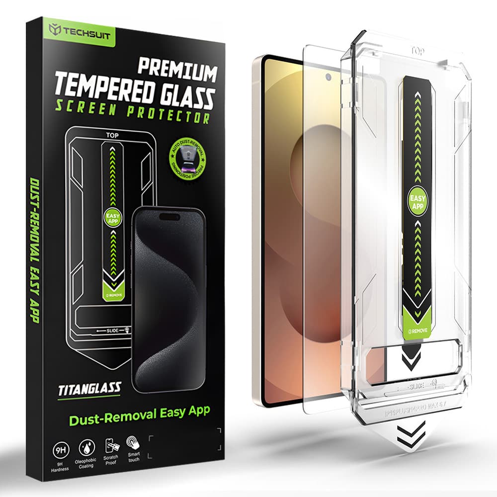Techsuit - [kompatibilní s odemykáním otiskem prstu] TitanGlass CrystalHD - Samsung Galaxy S26 Ultra - čirý - náhled 1