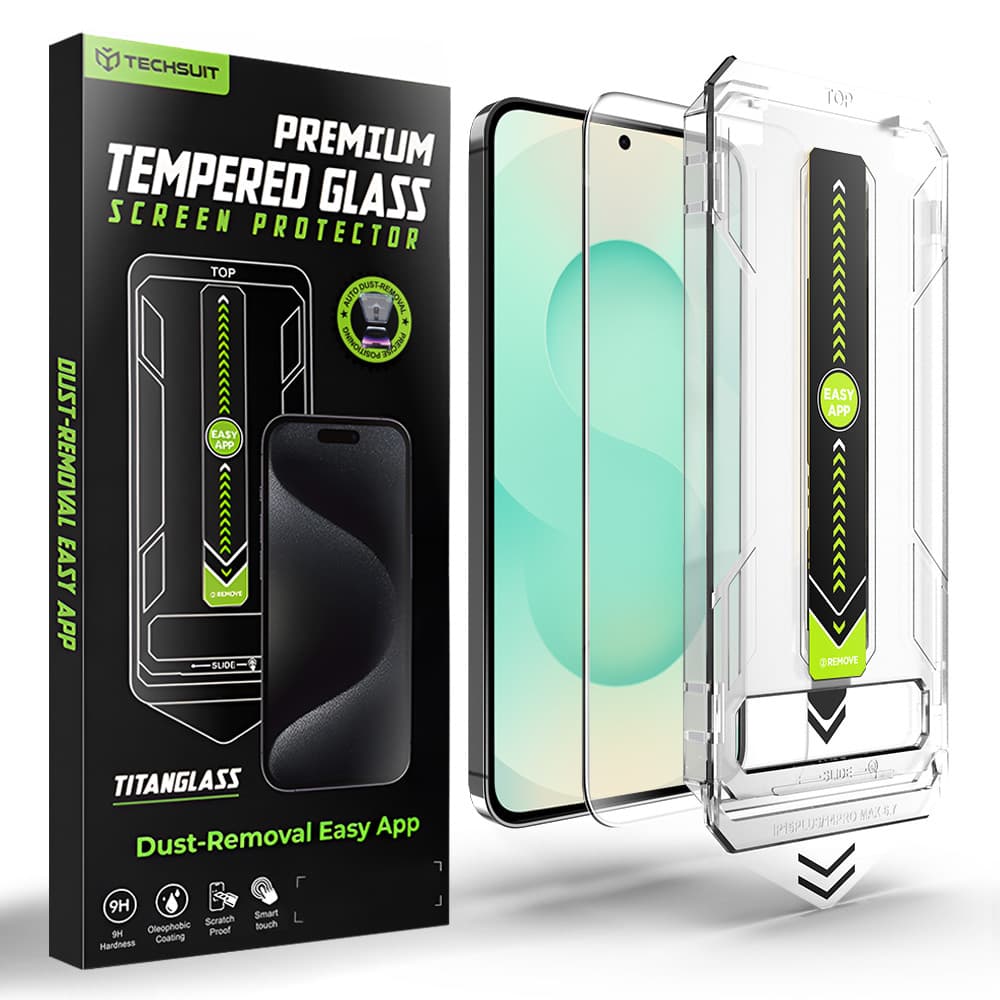 Techsuit - [kompatibilní s odemykáním otiskem prstu] TitanGlass CrystalHD - Samsung Galaxy S26 Plus - čirý - náhled 1